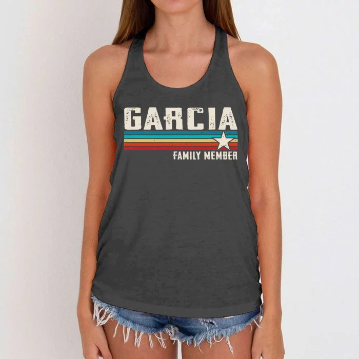 Team Garcia Family Member Women's Knotted Racerback Tank