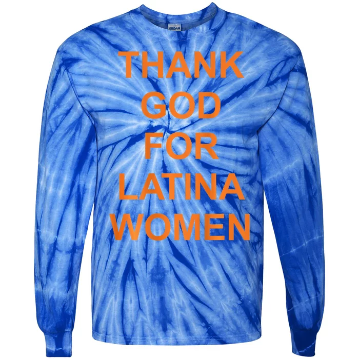 Thank God For Latina Tie-Dye Long Sleeve Shirt