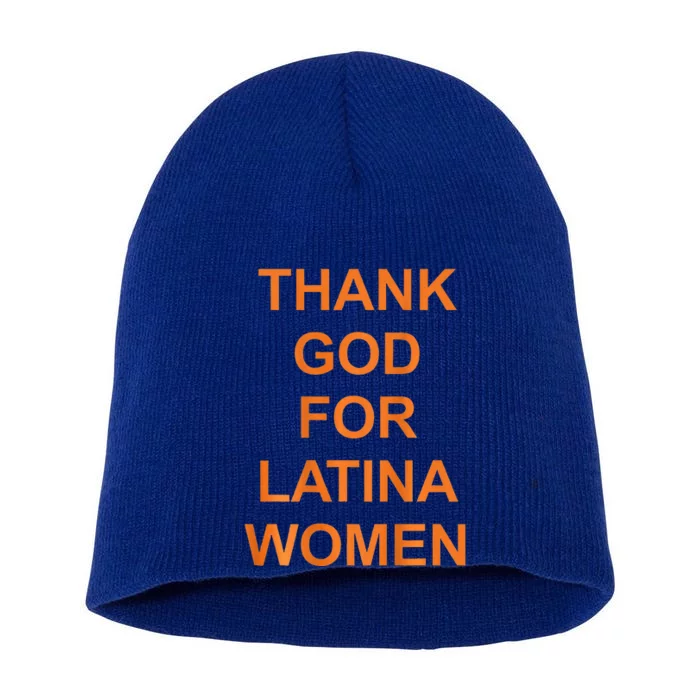 Thank God For Latina Short Acrylic Beanie