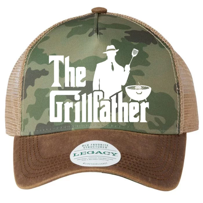 The Grillfather Funny Bbq Design For Dads Cool Gift Legacy Tie Dye Trucker Hat