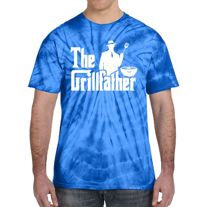 The Grillfather Funny Bbq Design For Dads Cool Gift Tie-Dye T-Shirt