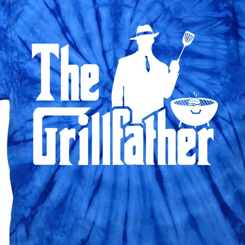 The Grillfather Funny Bbq Design For Dads Cool Gift Tie-Dye T-Shirt