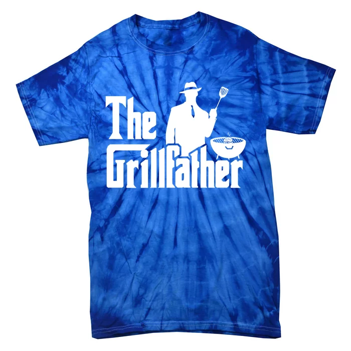 The Grillfather Funny Bbq Design For Dads Cool Gift Tie-Dye T-Shirt