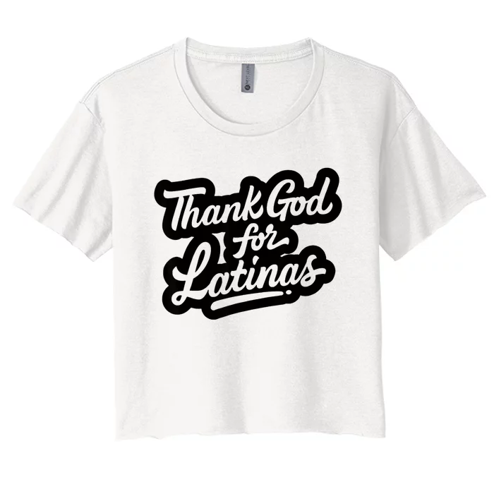 Thank God For Latinas Women's Crop Top Tee