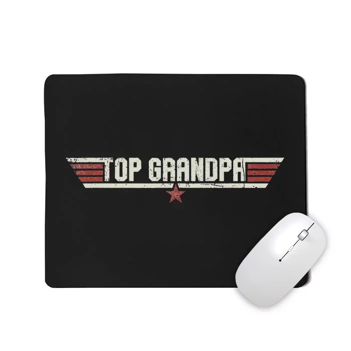 Top Grandpa Funny Vintage 80s 80s Grandfather Fathers Day Mousepad