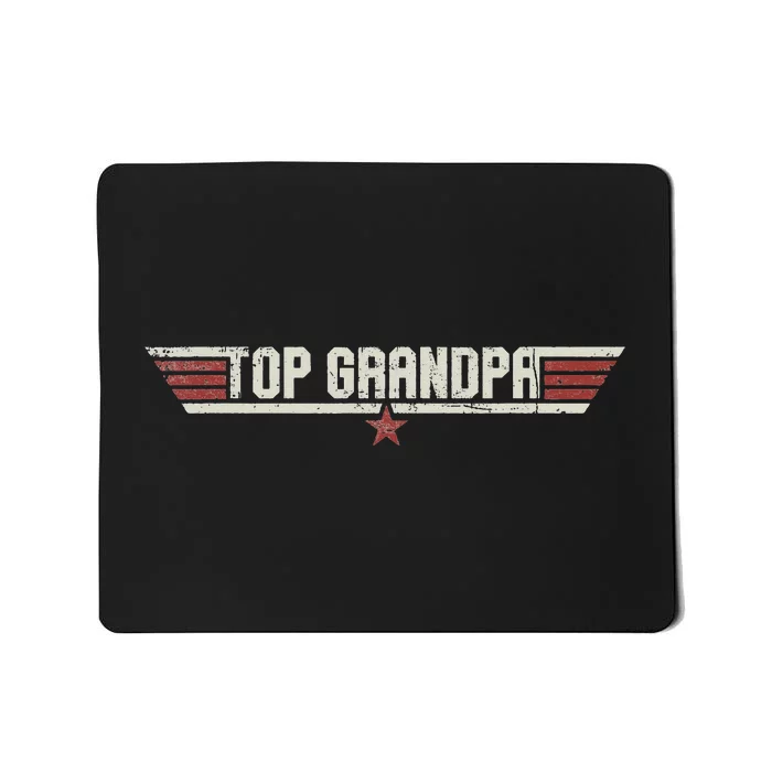 Top Grandpa Funny Vintage 80s 80s Grandfather Fathers Day Mousepad