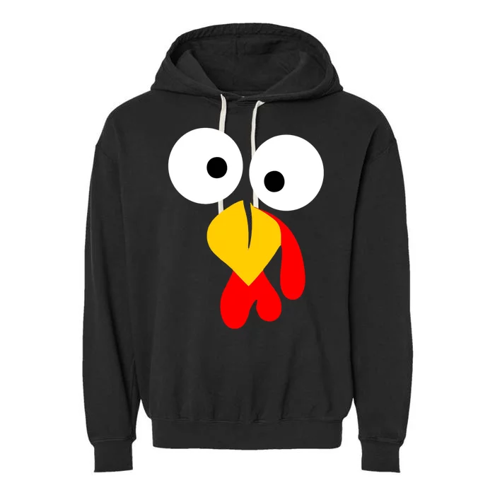 Turkey Gobble Face Costume Garment-Dyed Fleece Hoodie