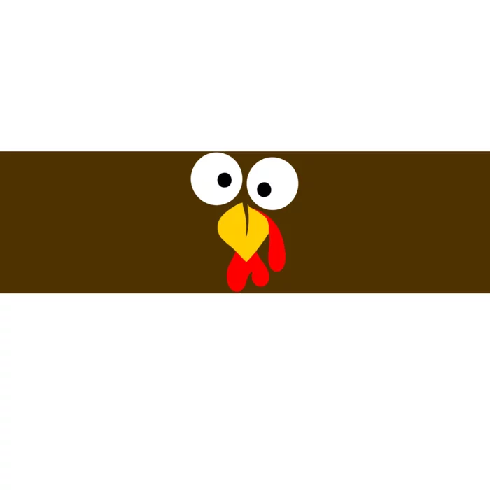 Turkey Gobble Face Costume Bumper Sticker