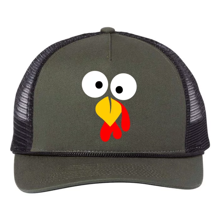 Turkey Gobble Face Costume Retro Rope Trucker Hat Cap