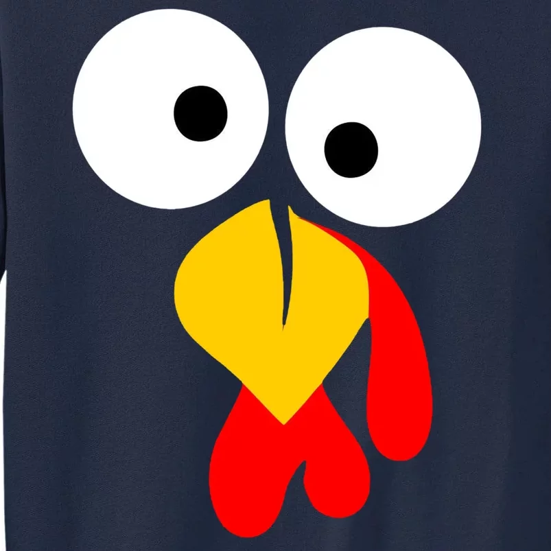 Turkey Gobble Face Costume Tall Sweatshirt