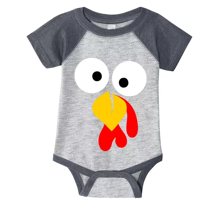 Turkey Gobble Face Costume Infant Baby Jersey Bodysuit