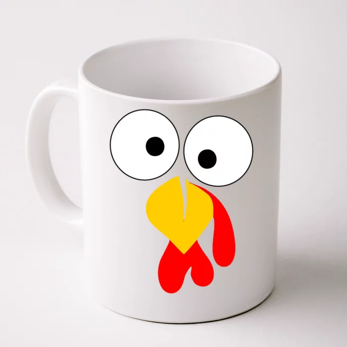 Turkey Gobble Face Costume Front & Back Coffee Mug