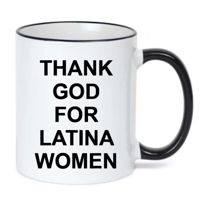 Thank God For Latina Women Power Hispanic Flowers Black Color Changing Mug