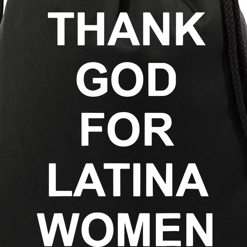 Thank God For Latina Women Power Hispanic Flowers Drawstring Bag