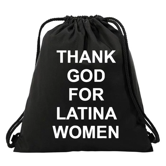 Thank God For Latina Women Power Hispanic Flowers Drawstring Bag