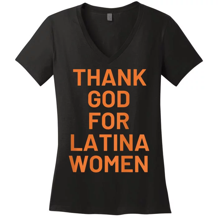 Thank God For Latina Women's V-Neck T-Shirt