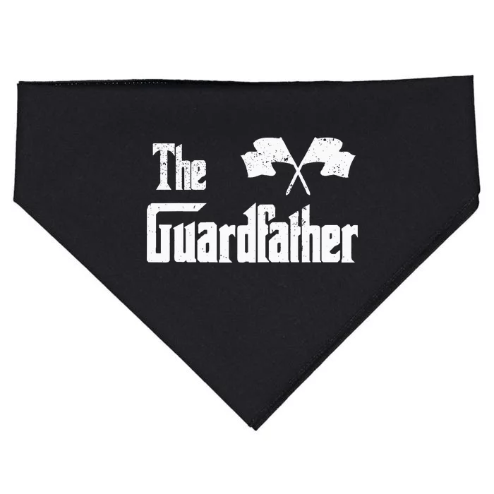 The Guardfather Funny Meme Color Guard Proud Dad Colorguard USA-Made Doggie Bandana