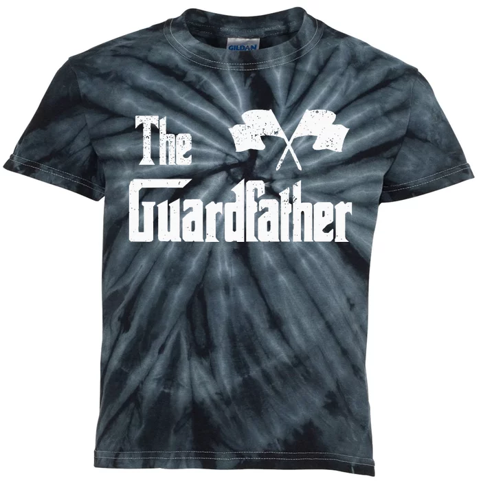 The Guardfather Funny Meme Color Guard Proud Dad Colorguard Kids Tie-Dye T-Shirt