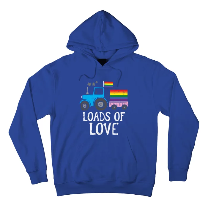 Tractor Gay Flag Loads Of Love Cute Rainbow Pride Lgbt Truck Gift Hoodie