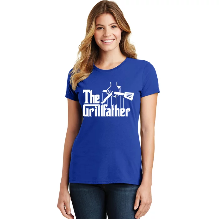 The Grillfather Funny Fathers Day Gift Grandfather Gift Women's T-Shirt