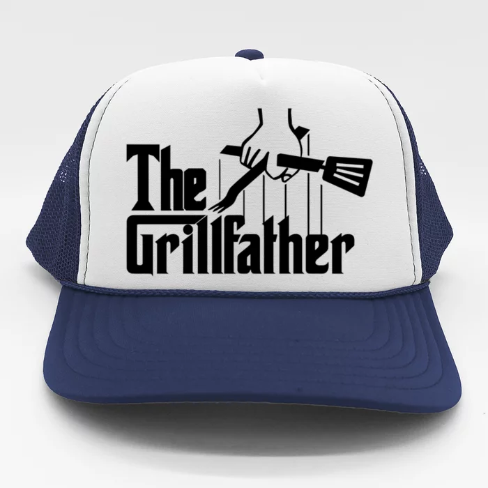 The Grillfather Funny Fathers Day Gift Grandfather Gift Trucker Hat