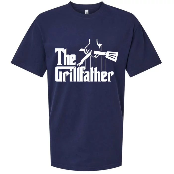 The Grillfather Funny Fathers Day Gift Grandfather Gift Sueded Cloud Jersey T-Shirt