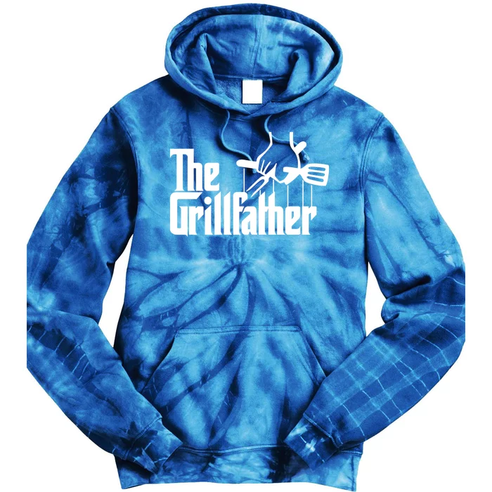 The Grillfather Funny Grilling Gift Tie Dye Hoodie