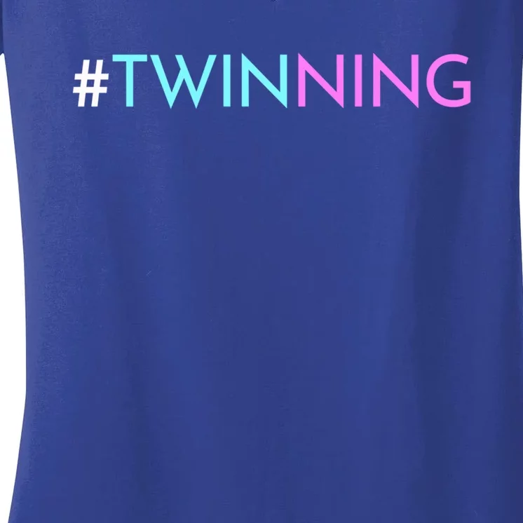 Twinning Gift Funny Twins Matching Fraternal Or Identical Meaningful Gift Women's V-Neck T-Shirt