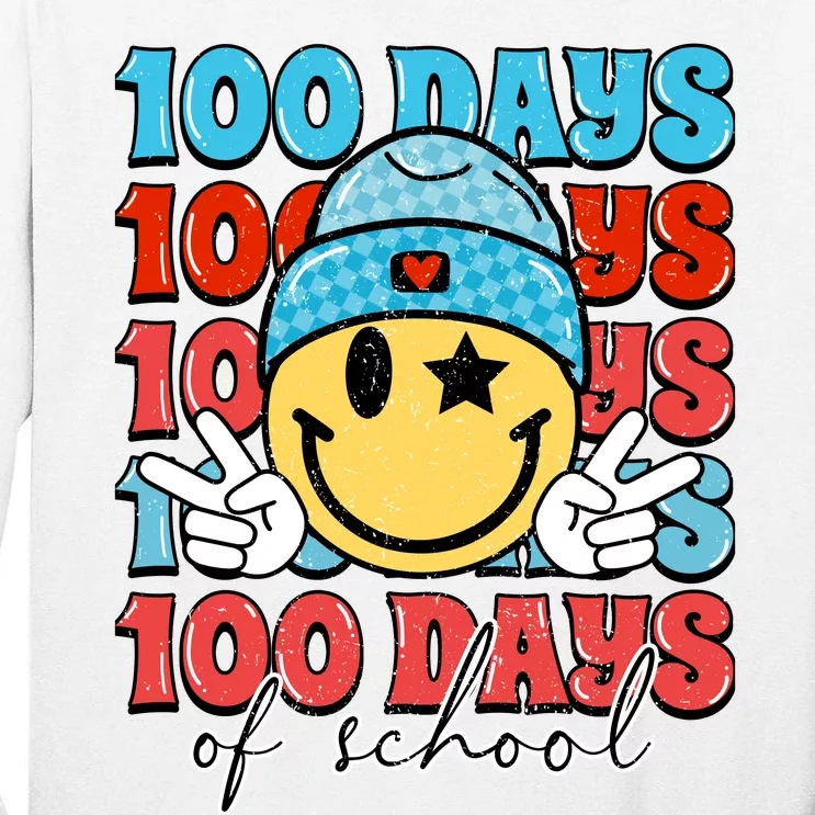 Teacher Gift For 100 Days Of School Tall Long Sleeve T-Shirt