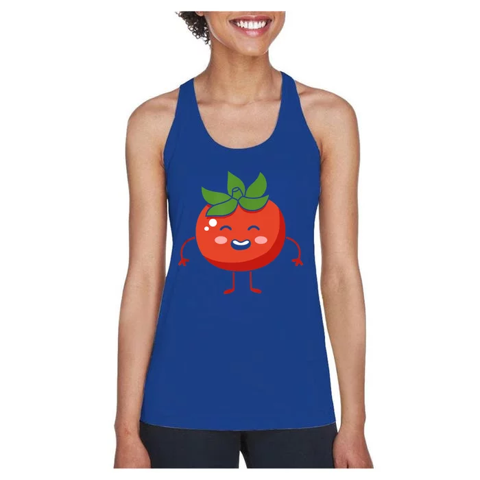 Tomato Gift Fruit Gift Tomato Lovers Fruit Gift Funny Themed Outfit Gift Women's Racerback Tank