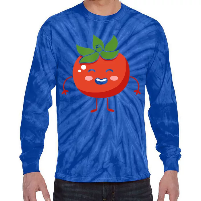 Tomato Gift Fruit Gift Tomato Lovers Fruit Gift Funny Themed Outfit Gift Tie-Dye Long Sleeve Shirt