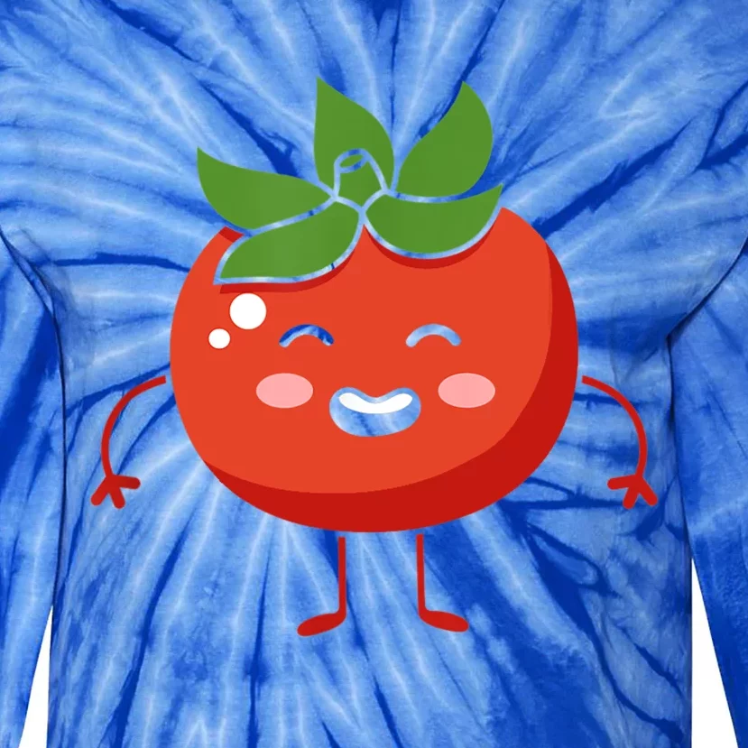 Tomato Gift Fruit Gift Tomato Lovers Fruit Gift Funny Themed Outfit Gift Tie-Dye Long Sleeve Shirt