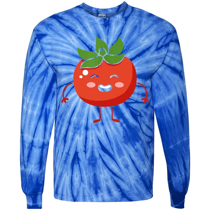 Tomato Gift Fruit Gift Tomato Lovers Fruit Gift Funny Themed Outfit Gift Tie-Dye Long Sleeve Shirt