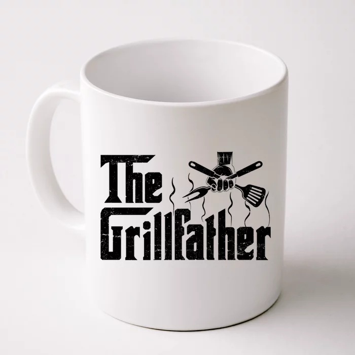 The Grillfather Funny Retro Barbecue Lover Bbq And Grilling Cute Gift Front & Back Coffee Mug