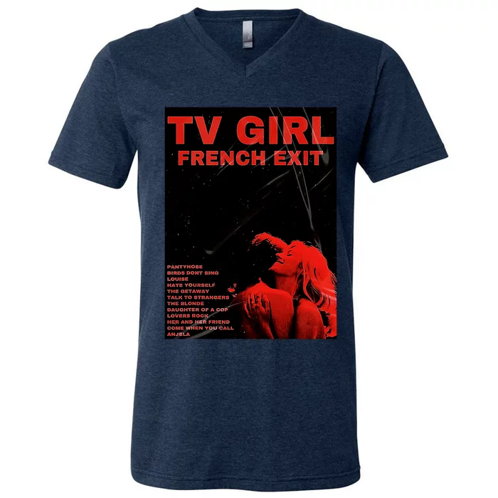 Tv Girl French Exit Album Vintage V-Neck T-Shirt