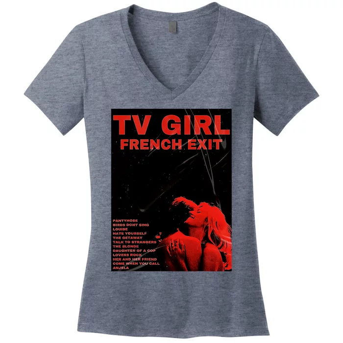 Tv Girl French Exit Album Vintage Women's V-Neck T-Shirt