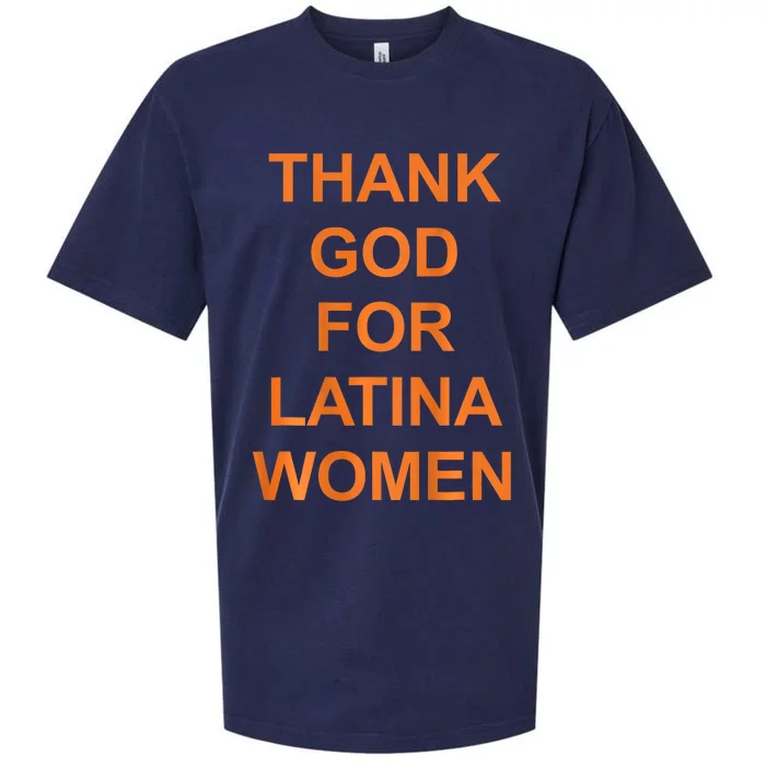 Thank God For Latina Women Sueded Cloud Jersey T-Shirt