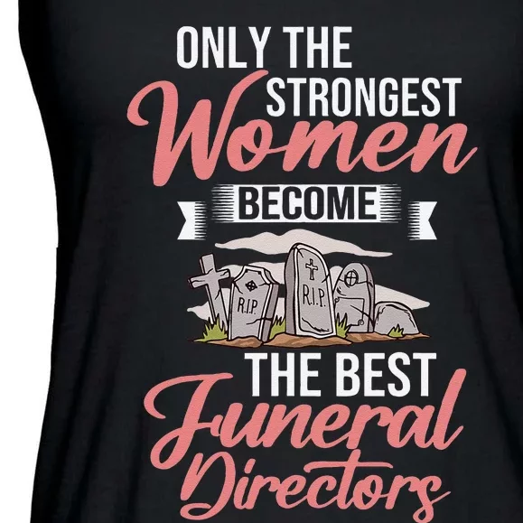 Tombstone Grave Funny Cemetery Funeral Director Mortician Ladies Essential Flowy Tank