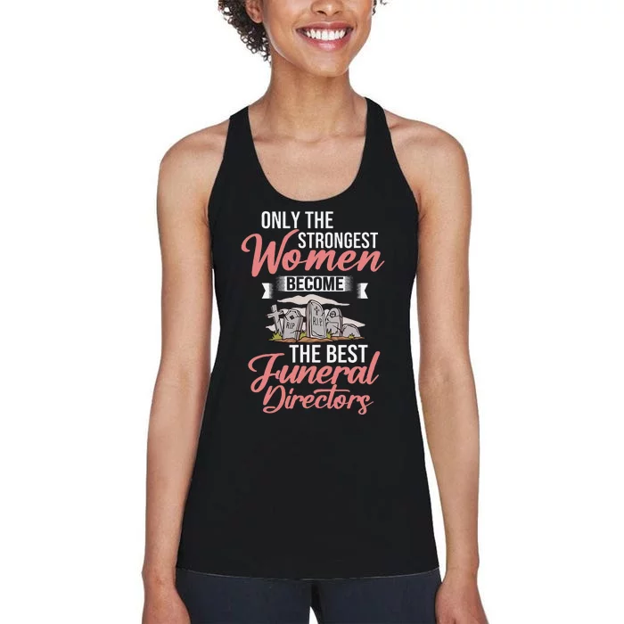 Tombstone Grave Funny Cemetery Funeral Director Mortician Women's Racerback Tank