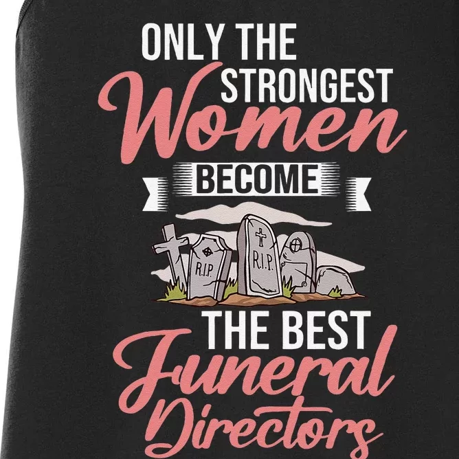 Tombstone Grave Funny Cemetery Funeral Director Mortician Women's Racerback Tank