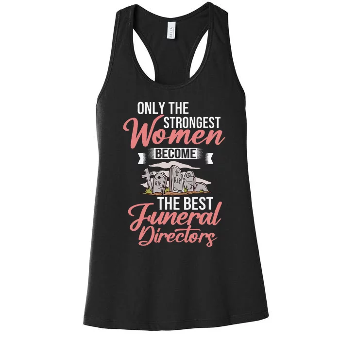 Tombstone Grave Funny Cemetery Funeral Director Mortician Women's Racerback Tank