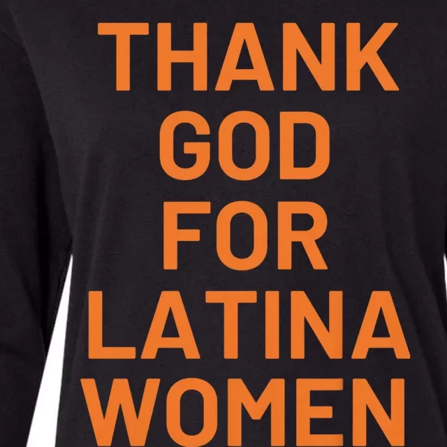 Thank God For Latina Women Womens Cotton Relaxed Long Sleeve T-Shirt