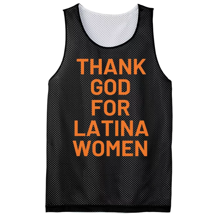 Thank God For Latina Women Mesh Reversible Basketball Jersey Tank