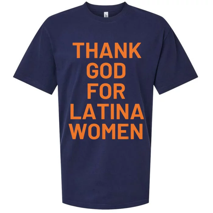 Thank God For Latina Women Sueded Cloud Jersey T-Shirt