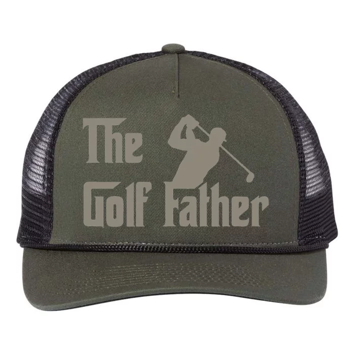 The Golf Father Funny Golfing For Golfer Father's Retro Rope Trucker Hat Cap