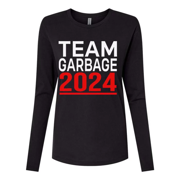 Team Garbage For Trump 2024 Gift Womens Cotton Relaxed Long Sleeve T-Shirt