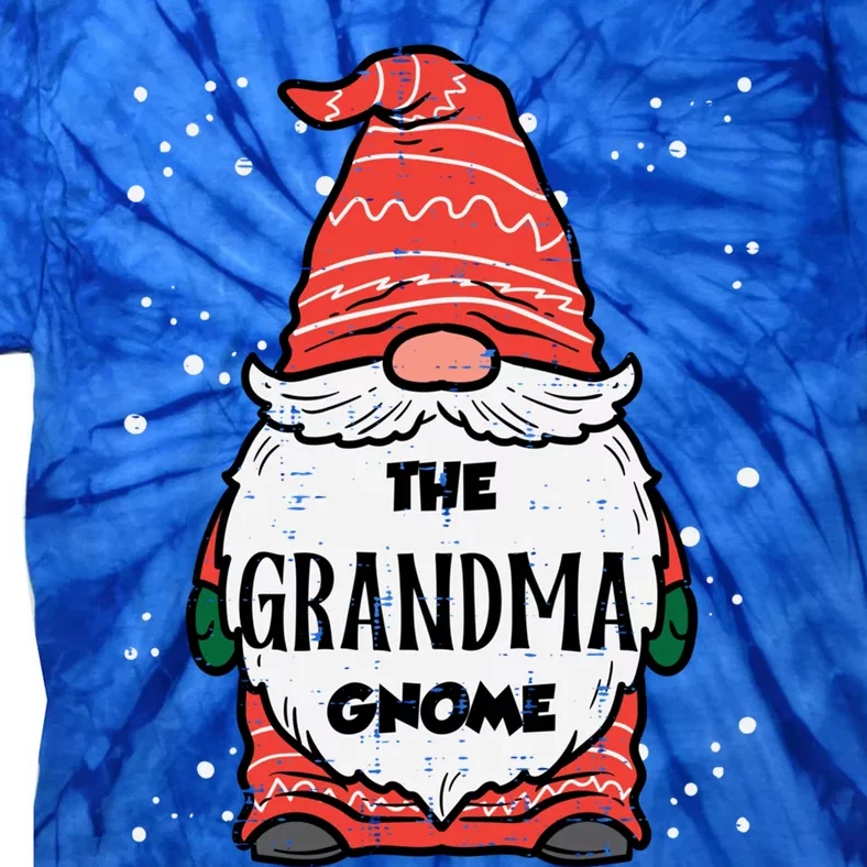 The Grandma Gnome Xmas Matching Christmas Pajamas For Family Gift Tie-Dye T-Shirt