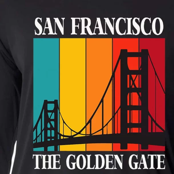 The Golden Gate Bridge From San Francisco California Cooling Performance Long Sleeve Crew