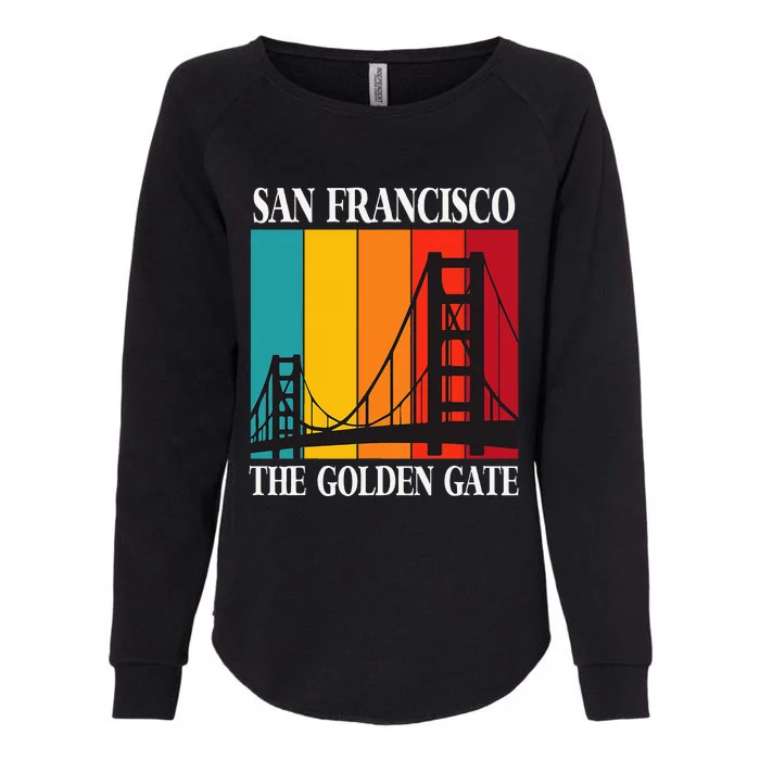 The Golden Gate Bridge From San Francisco California Womens California Wash Sweatshirt