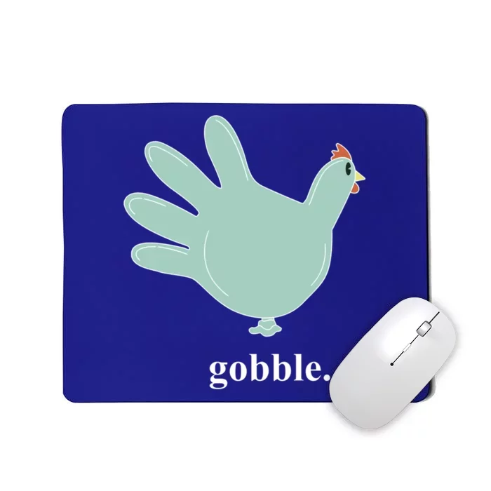 Turkey Glove Gobble Thanksgiving Thankful Nurse Gift Mousepad